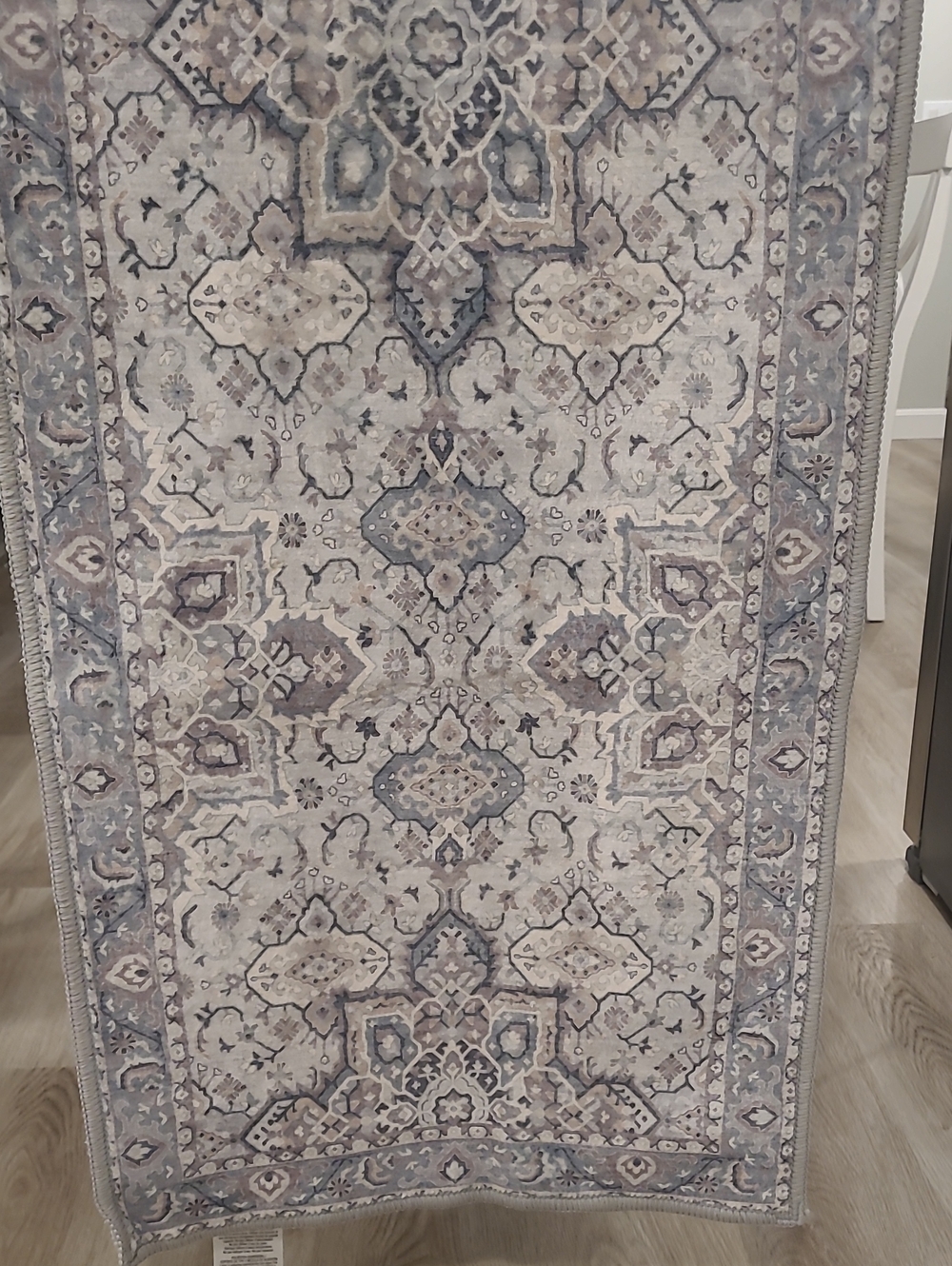 Neutral Gray And Blue Area Rug